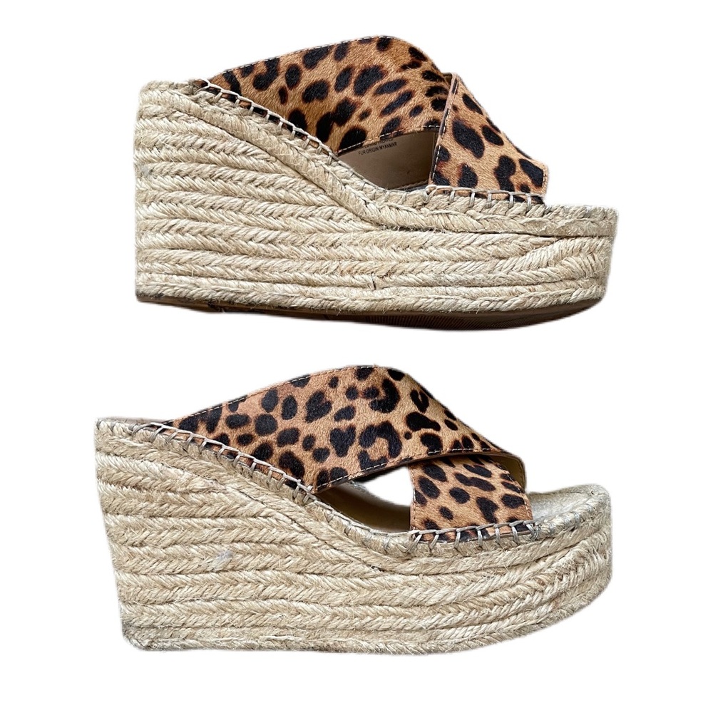 Worn - Marc fisher leopard espadrille platform sandal